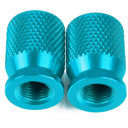 Nakrętki na wentyle samochodowe motocyklowe błękitne